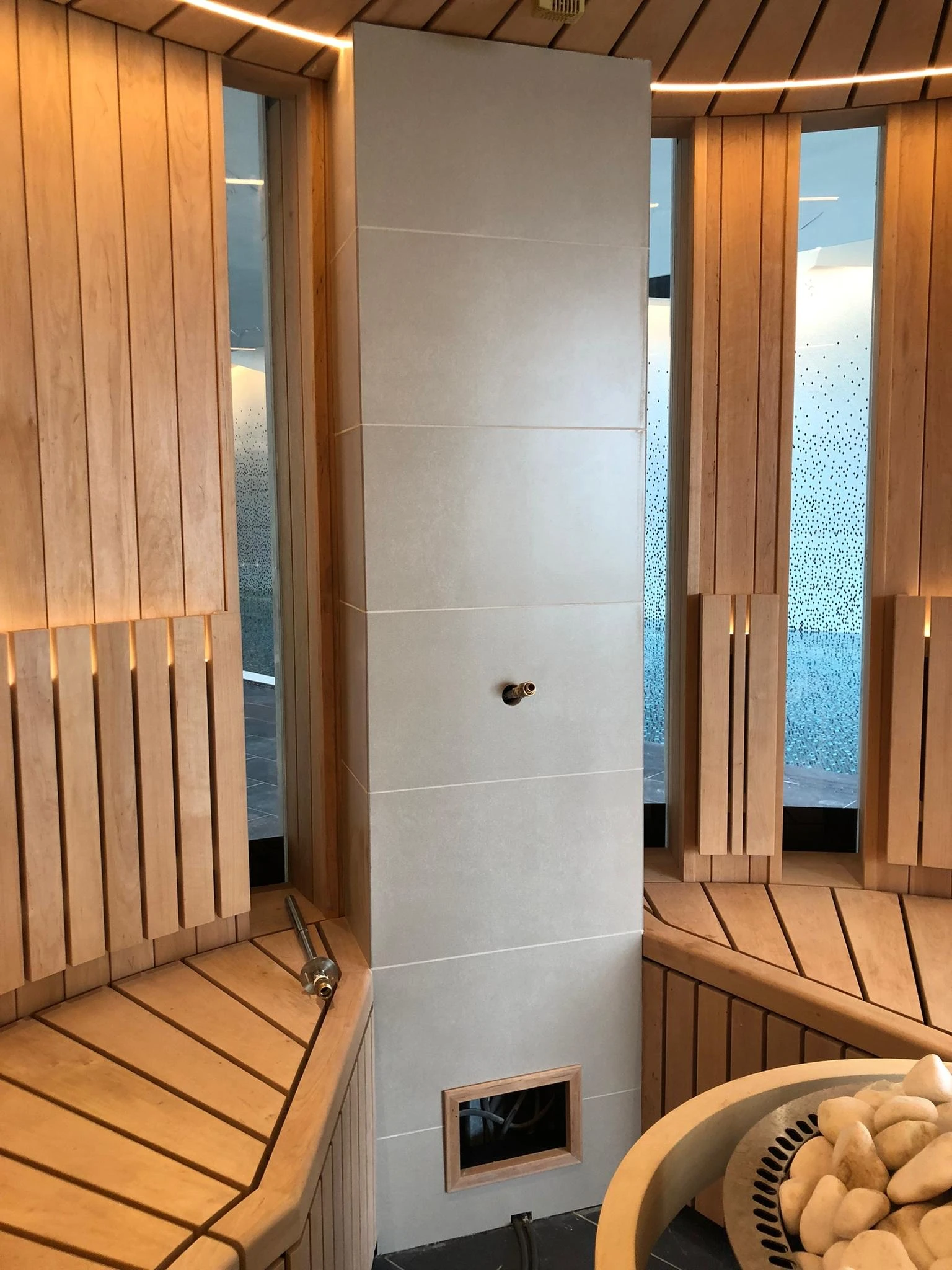 Luxury sauna interior